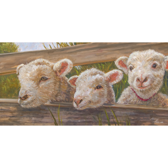 Mary's Little Lambs - Canvas Print