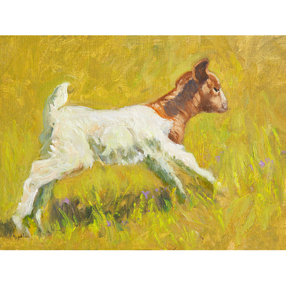Vinnie Van Goat - Original Oil by Kandy Tate